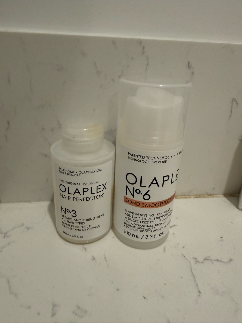 OLAPLEX No.6 Bond Smoother & No.3 Hair Perfector Duo — White